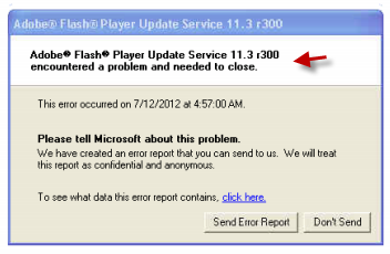 Fix Flash Player Update Error