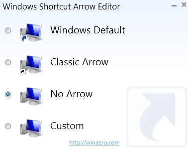 remove shortcut arrows