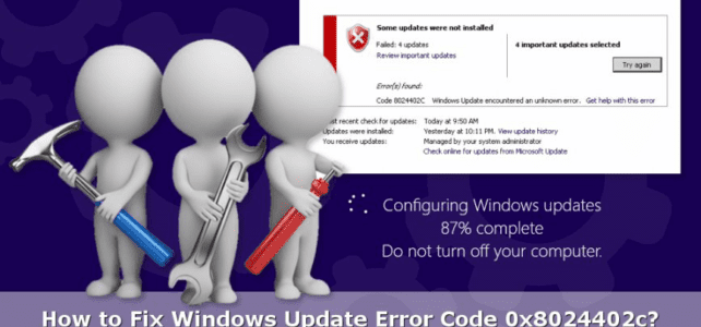 How to Fix Windows Update Error Code 0x8024402c?