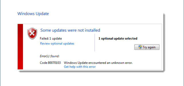 How to Fix Windows Update Error 0x80070103 In Windows 7/8/10