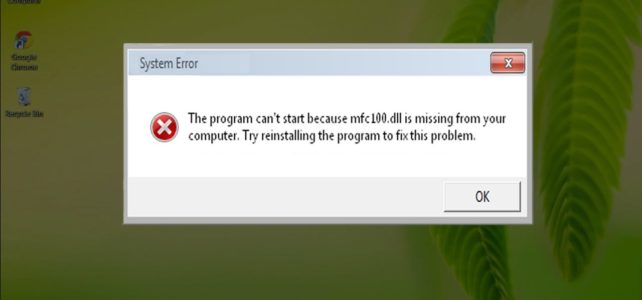 How to Fix Mfc100.dll is Missing/Not found Error Message on Windows