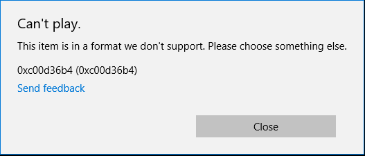 win10 video mkv cannot play