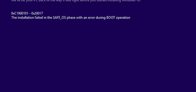 5 Quick Tricks to Fix Windows 10 Installation Errors 0xC1900101-0x20017 5 Quick Tricks to Fix Windows 10 Installation Errors 0xC1900101-0x20017