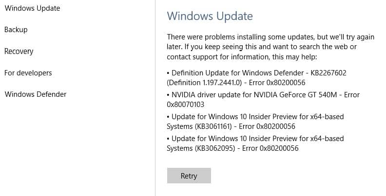 windows update error 0x80200056