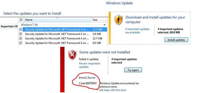 How to Fix Windows Update Error 0x80070003 in Windows 10/8/8.1 & 7