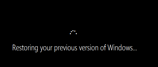 restoring previos version