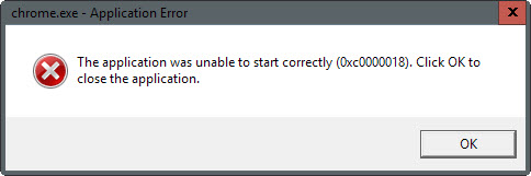 fix application error 0xc0000018