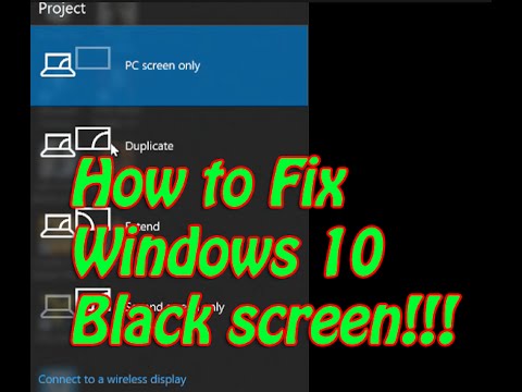 fix windows 10 black screen issues