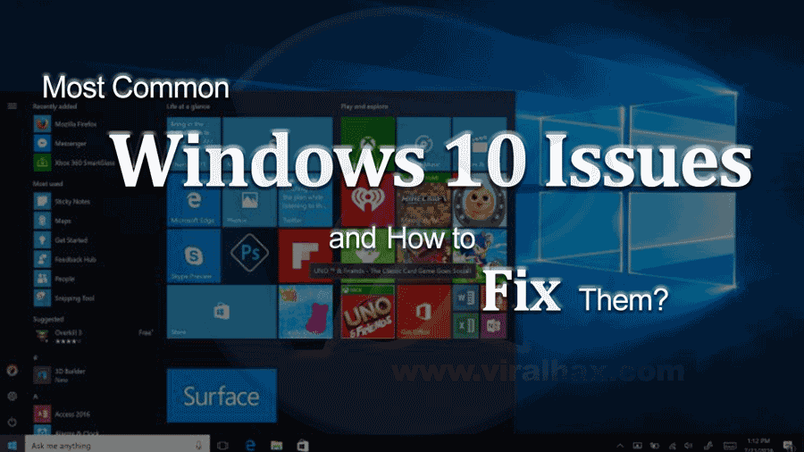 windows 10 problems and solutions