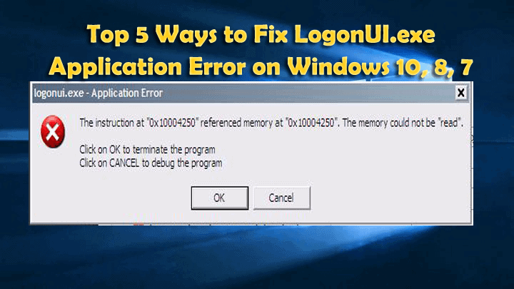 LogonUI.exe Application Error 