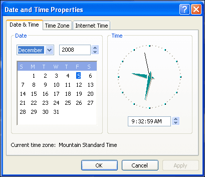 Check Your Time and Date Settings