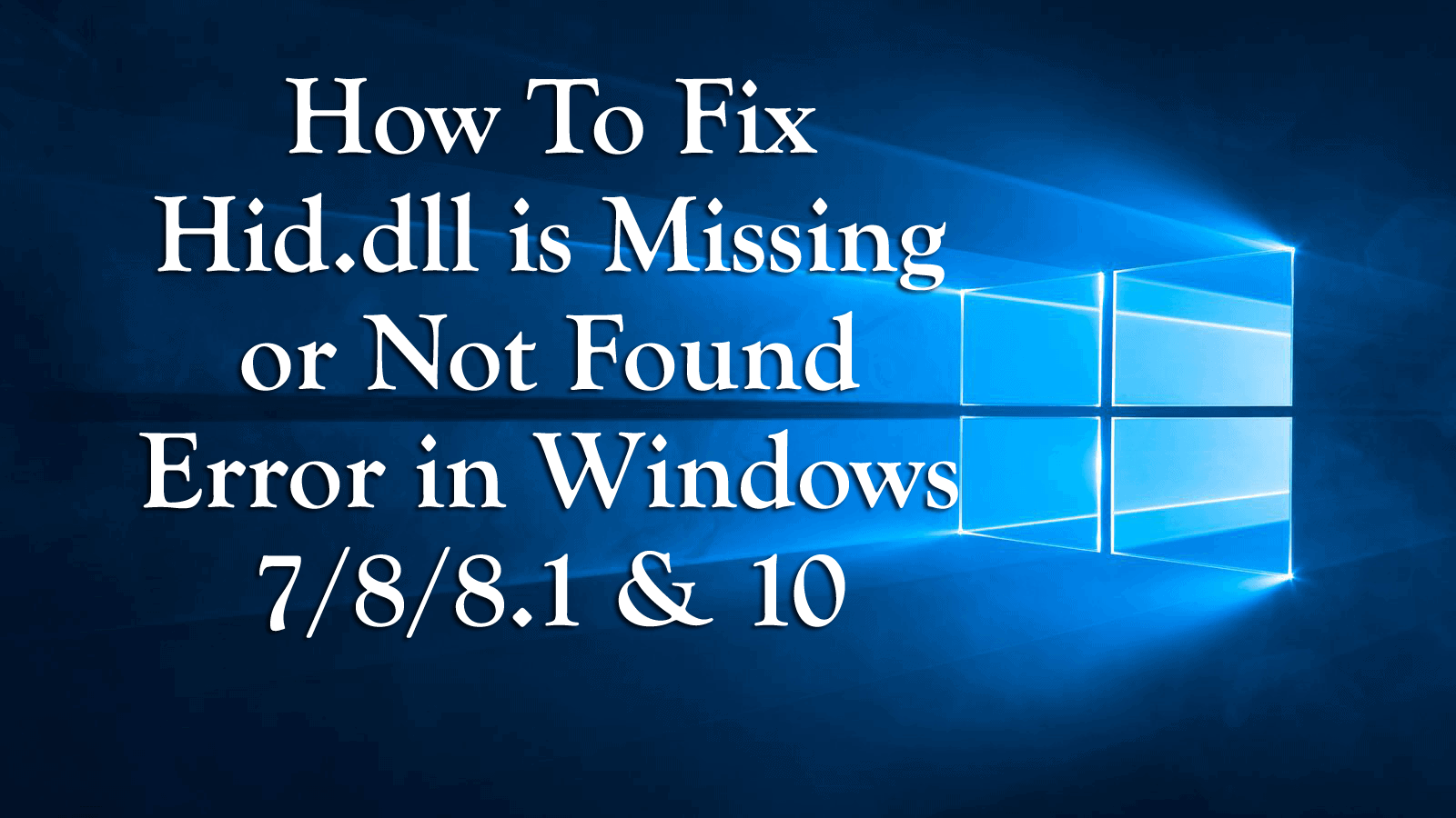 Hid.dll error message